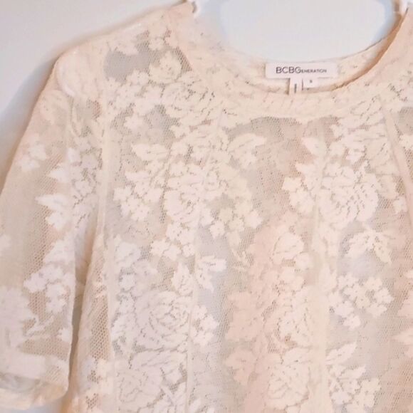 BCBGeneration Womens Cream Top - Picture 4 of 10